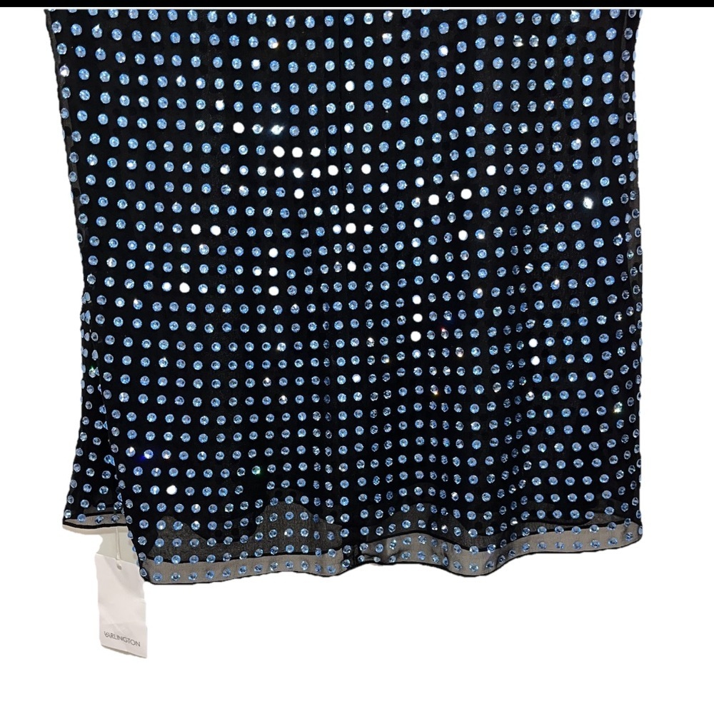 16ARLINGTON Luna Dress US 10 UK 14 Crystal Blue Black Mini Tunic Cocktail NWT - Picture 11 of 15